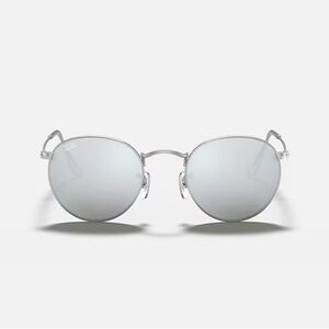 Ray-Ban Metallic Silver Round Sunglasses